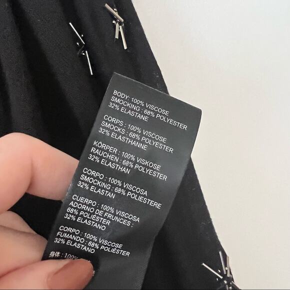 Urban Outfitters Jessa Embellished Beaded Crop Top in Black - Picture 5 of 6